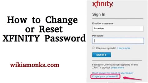 change xfinity password reset router