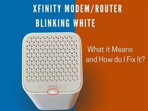 xfinity router blinking white after reset